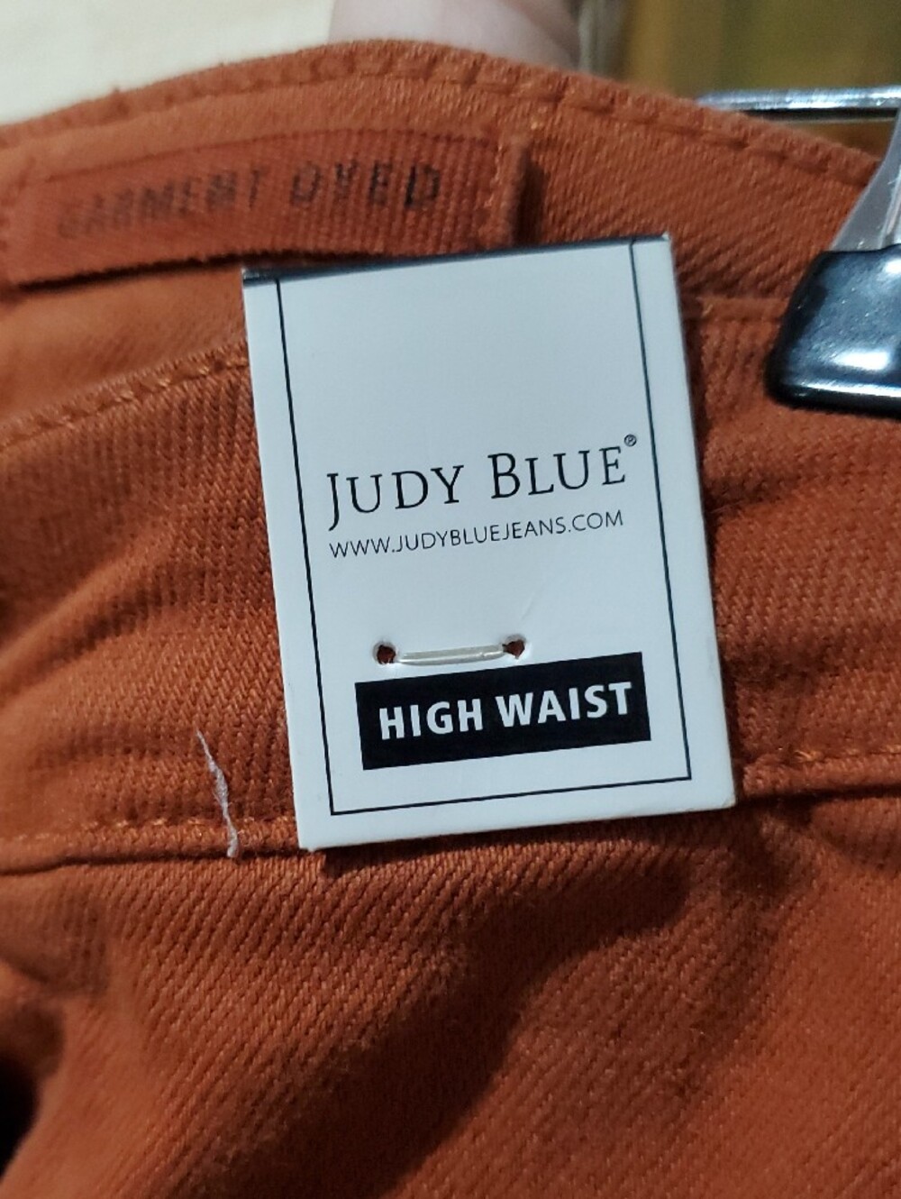 Judy Blue Jeans in Rust Orange High Rise Stretch Casual Fall Autumn Streetwear - Picture 4 of 6